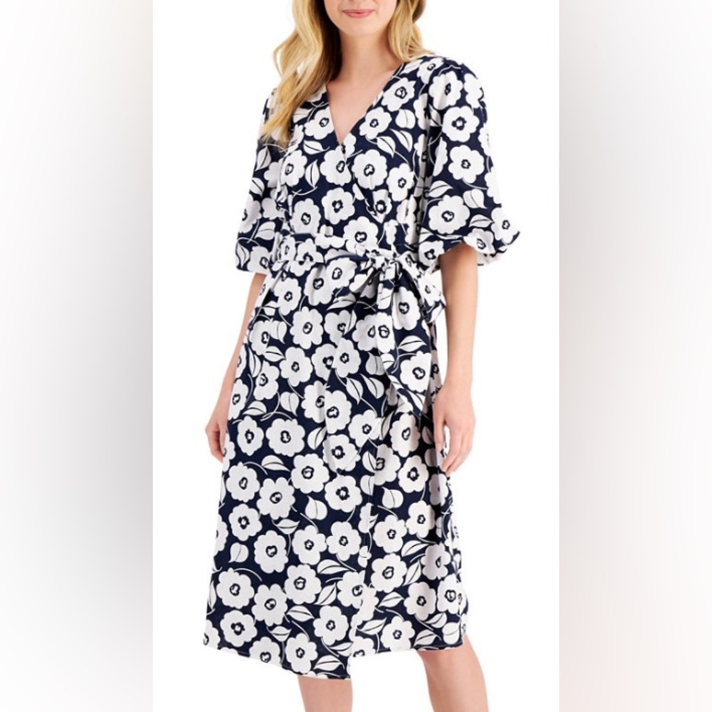 Charter Club Floral Petite wrap dress